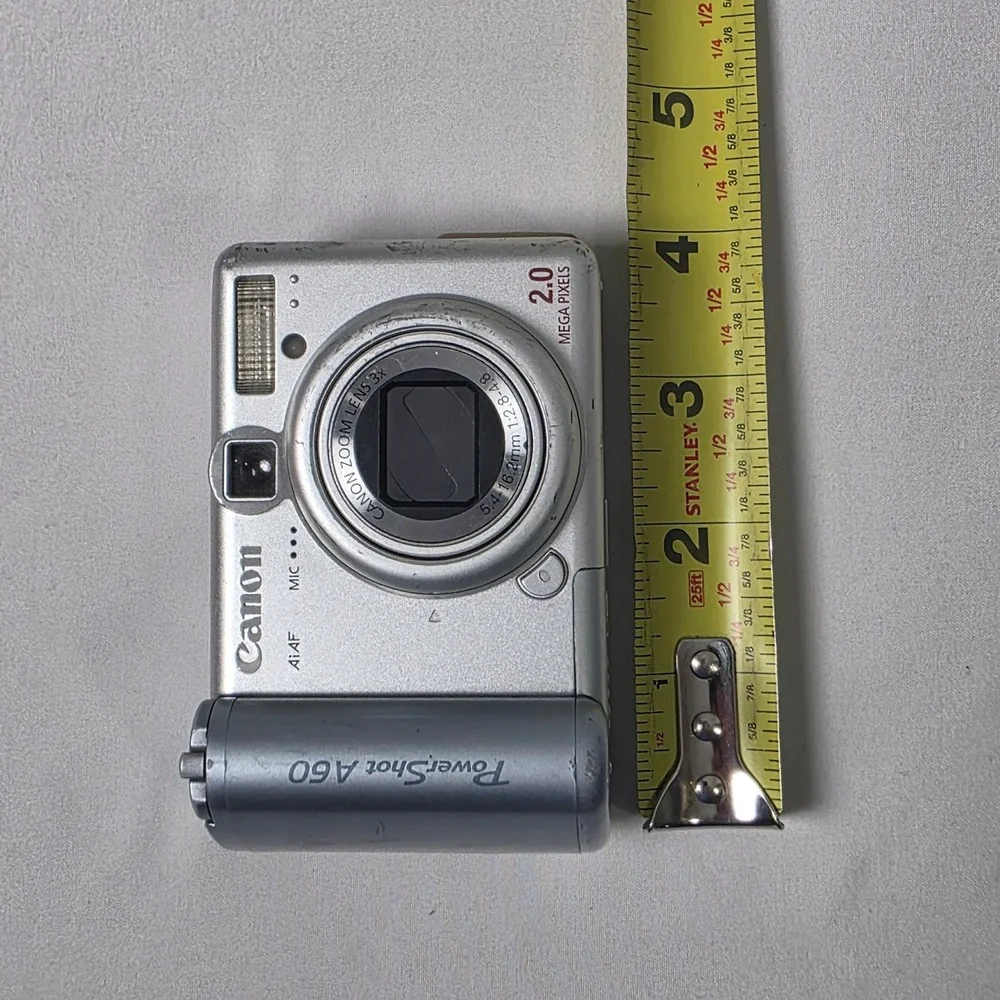 Canon PowerShot A60 Digital Camera 2.0MP 3x Zoom Y2K Vintage TESTED WORKS READ